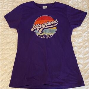 Port and Company Purple Maryland Tee